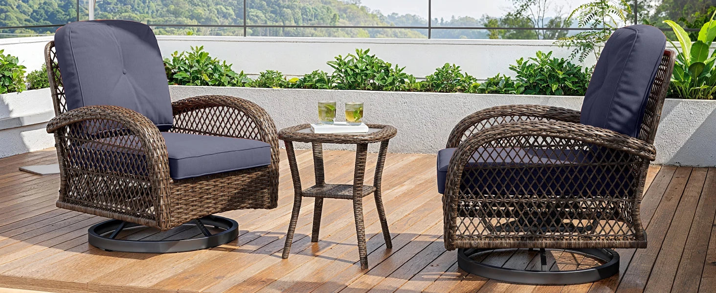 Hoomic 3 Piece Patio Furniture Set
