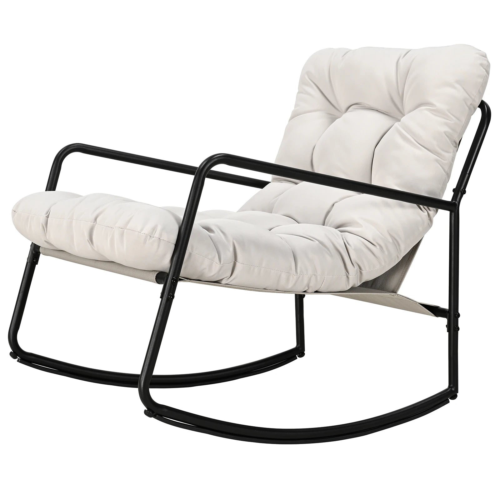 SEEHILL Outdoor Metal Rocking Chair
