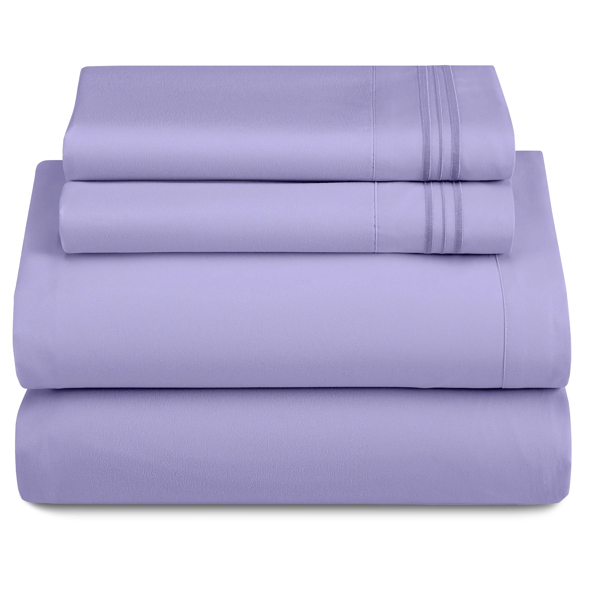 Lux Décor 4-Piece Solid Sheet Set – Brushed Microfiber