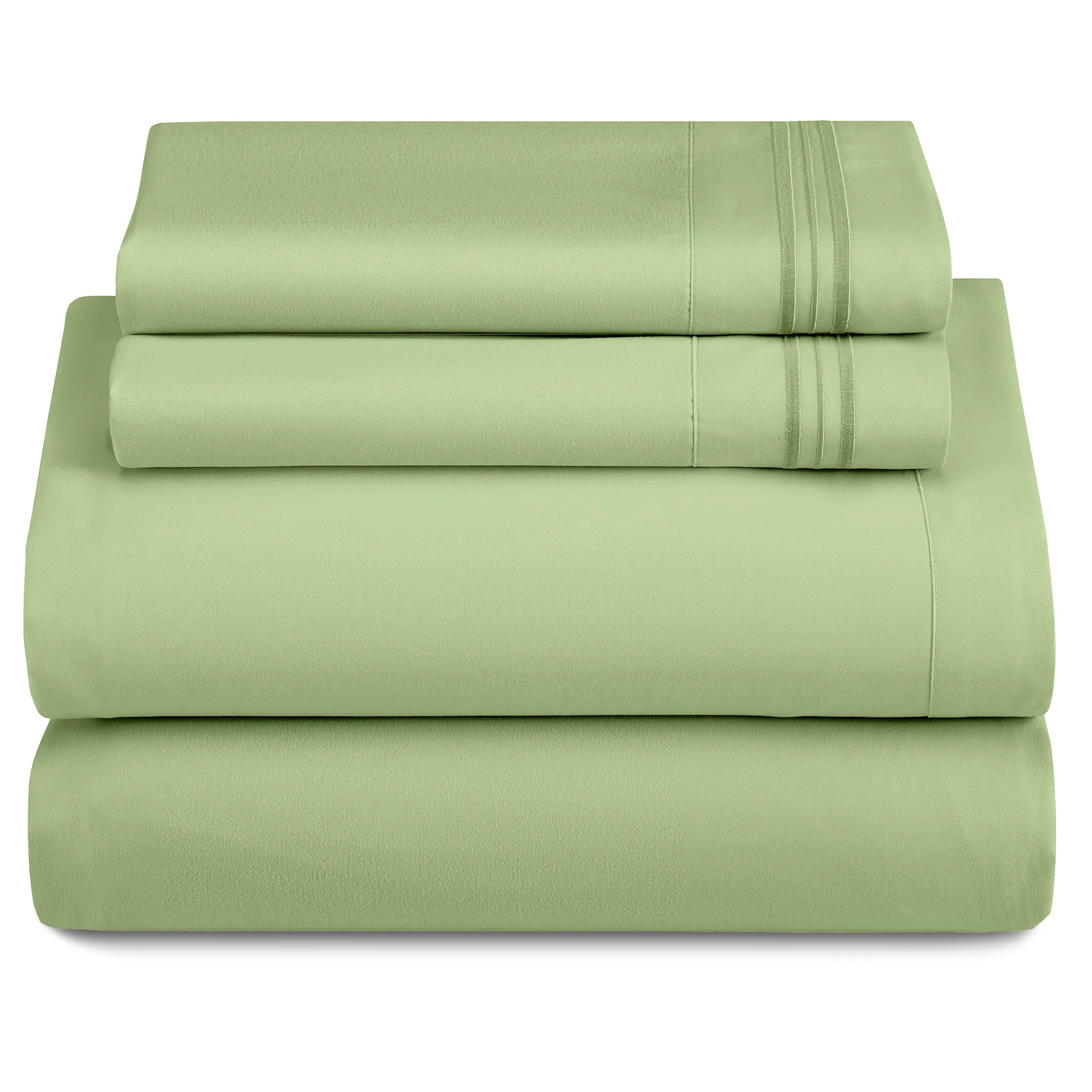 Lux Décor 4-Piece Solid Sheet Set – Brushed Microfiber