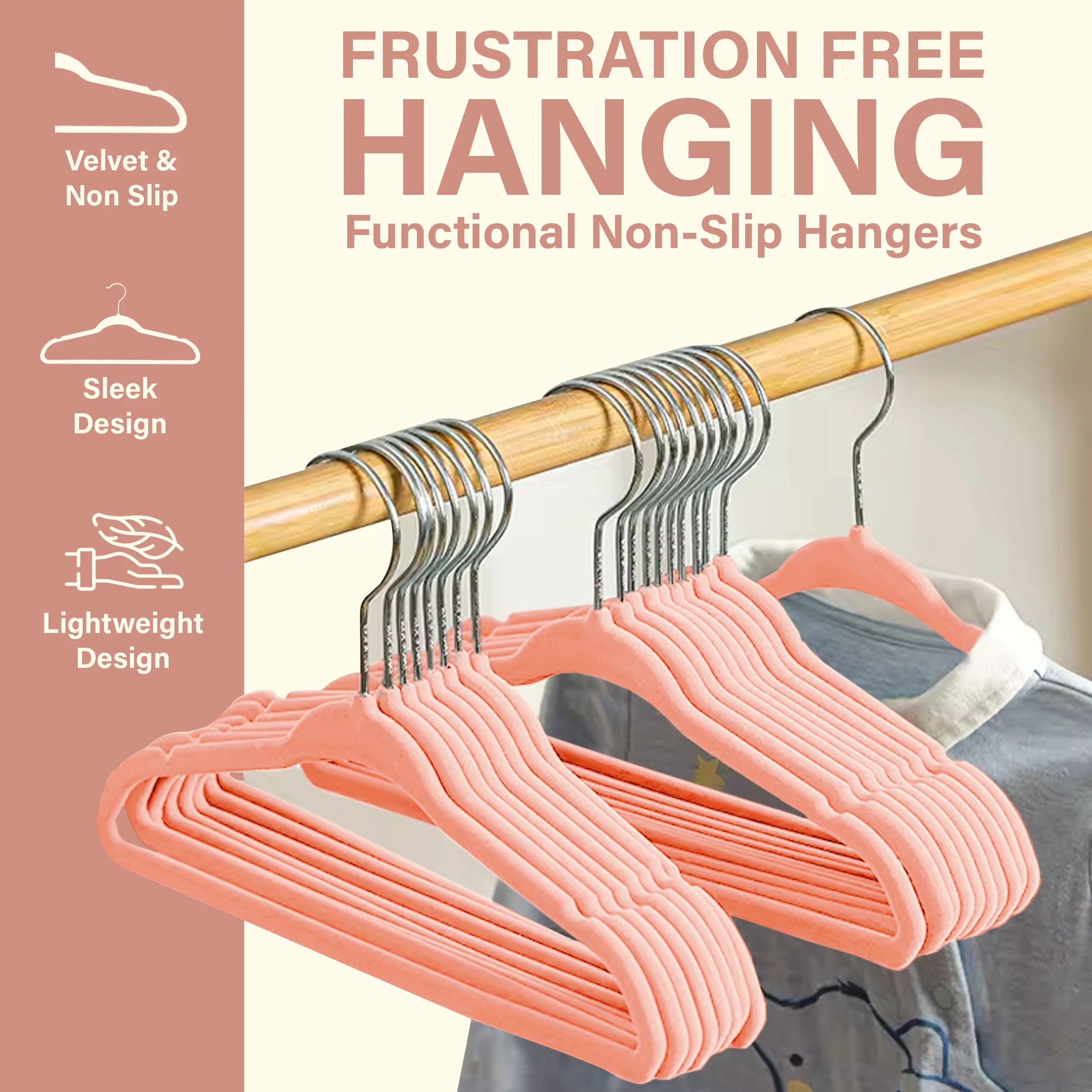 Lux Decor Premium Velvet Hangers 30 or 50 Pack
