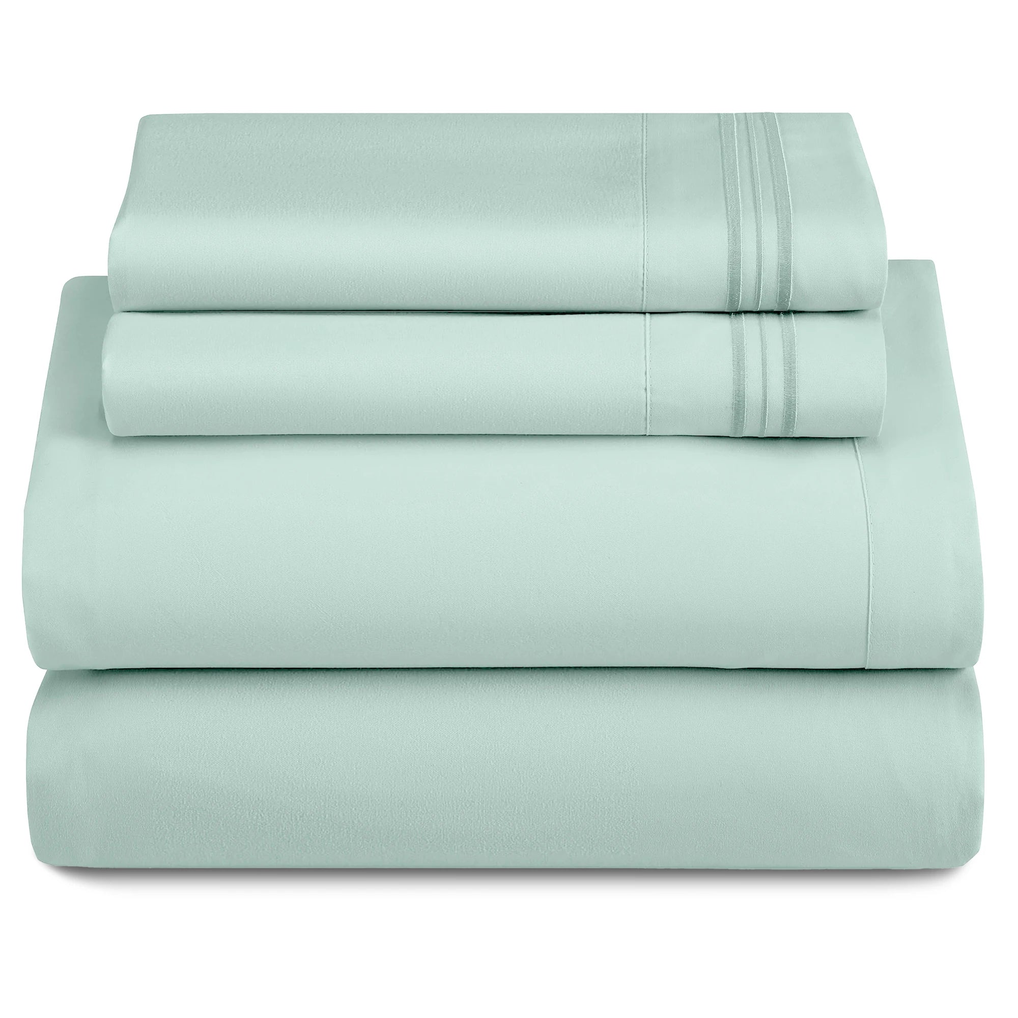 Lux Décor 4-Piece Solid Sheet Set – Brushed Microfiber