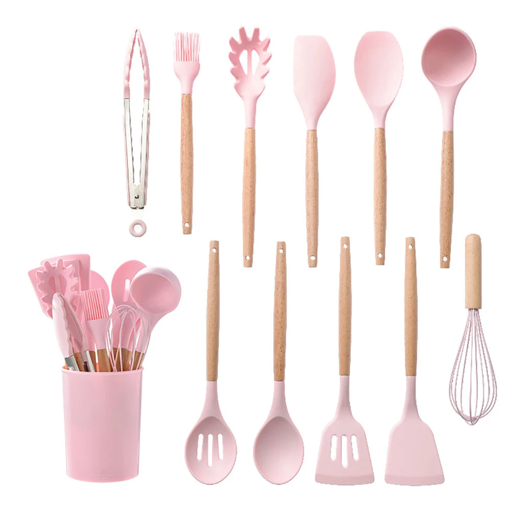 Silicone Non-Stick Kitchenware Cooking Utensil Set