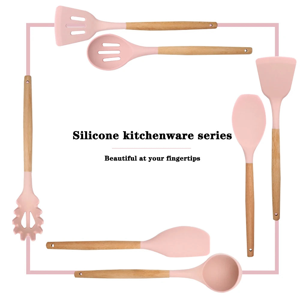 Silicone Non-Stick Kitchenware Cooking Utensil Set