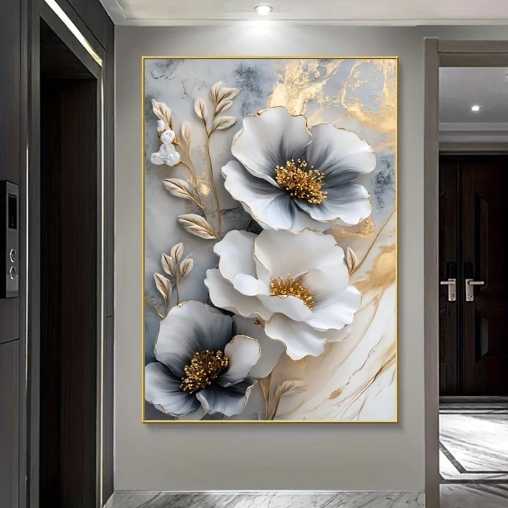 Modern Luxury Floral Mural Wall Art