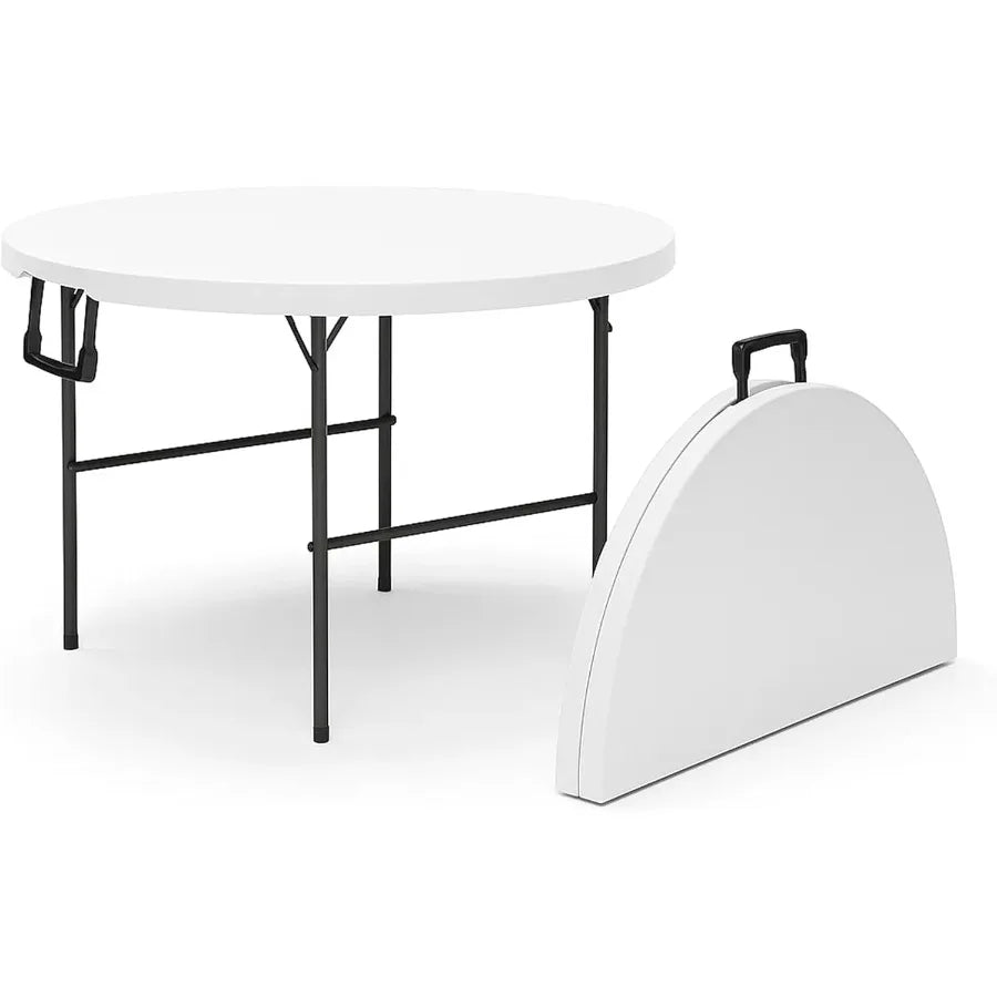3.5 Feet Circular Round Foldable Table with Built-In Handle