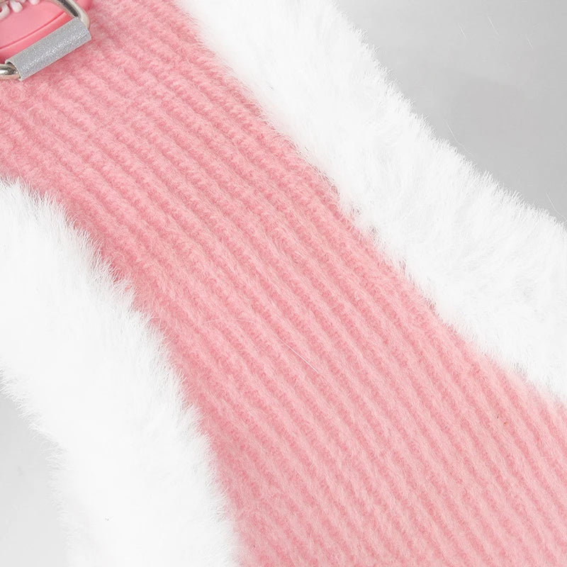 Warm Fur Pet Harness with Leash