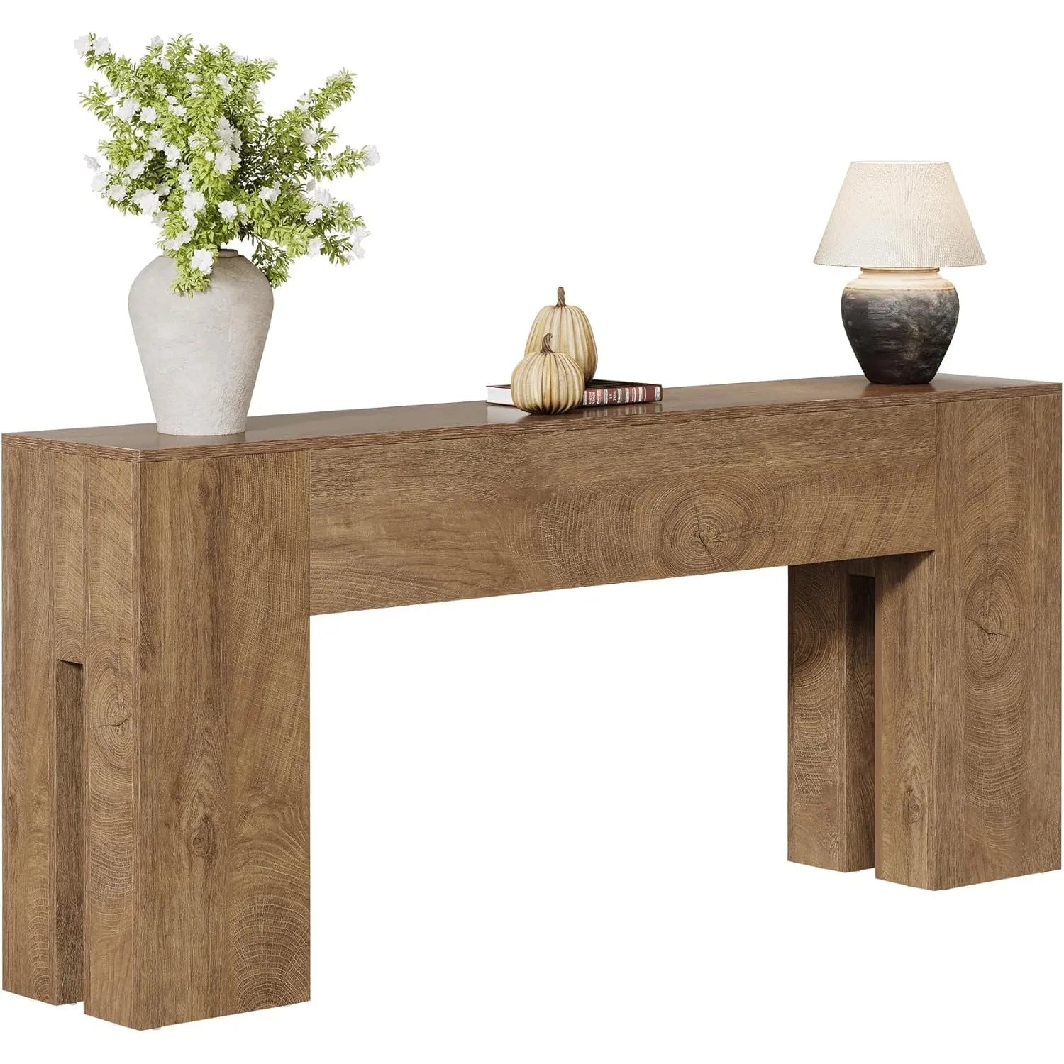 LITTLE TREE 71 Inch Farmhouse Style Console Table