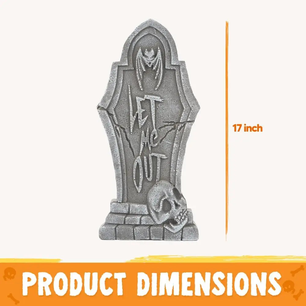 17" Halloween Outdoor Graveyard Tombstones