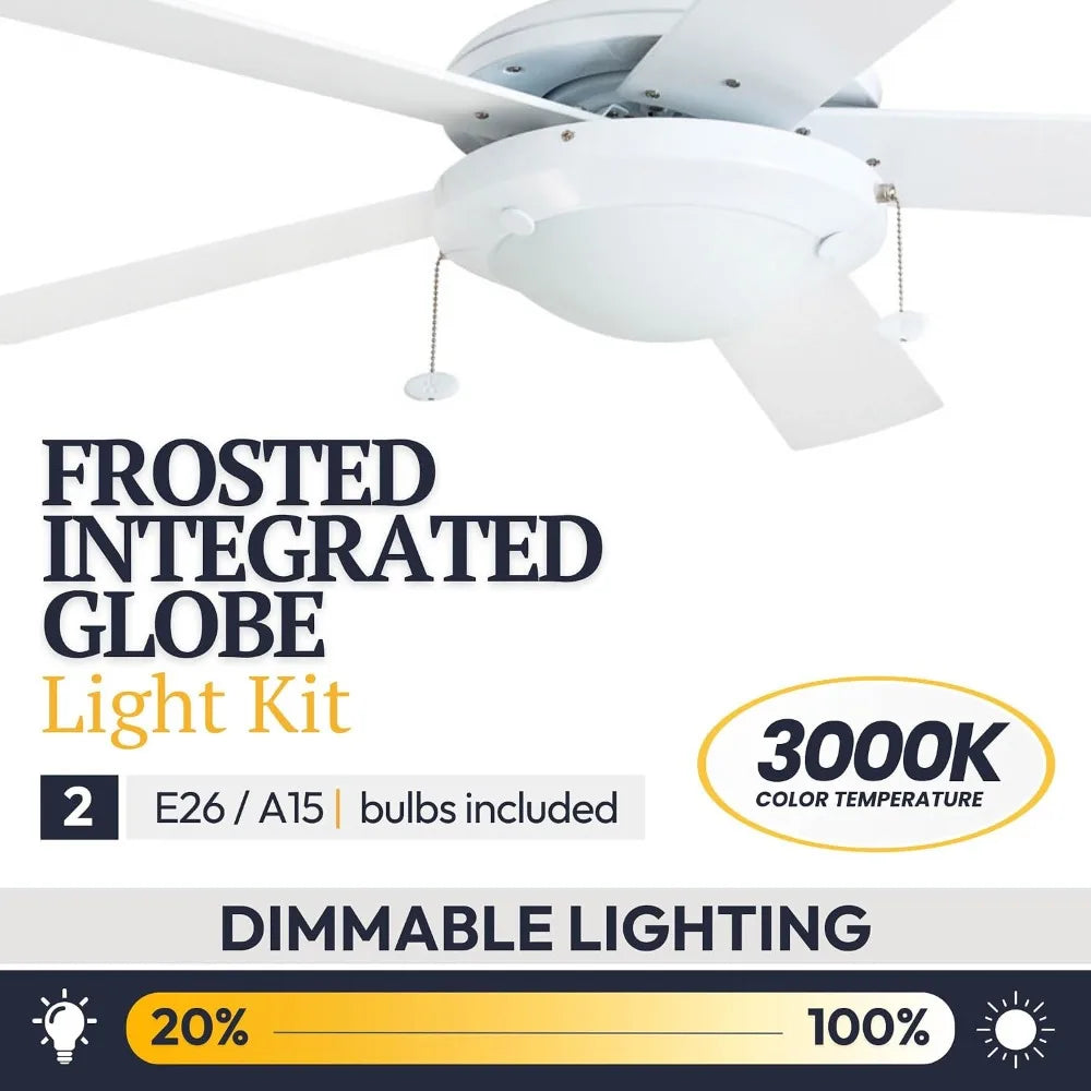 52 Inch Modern LED Ceiling Fan with Light