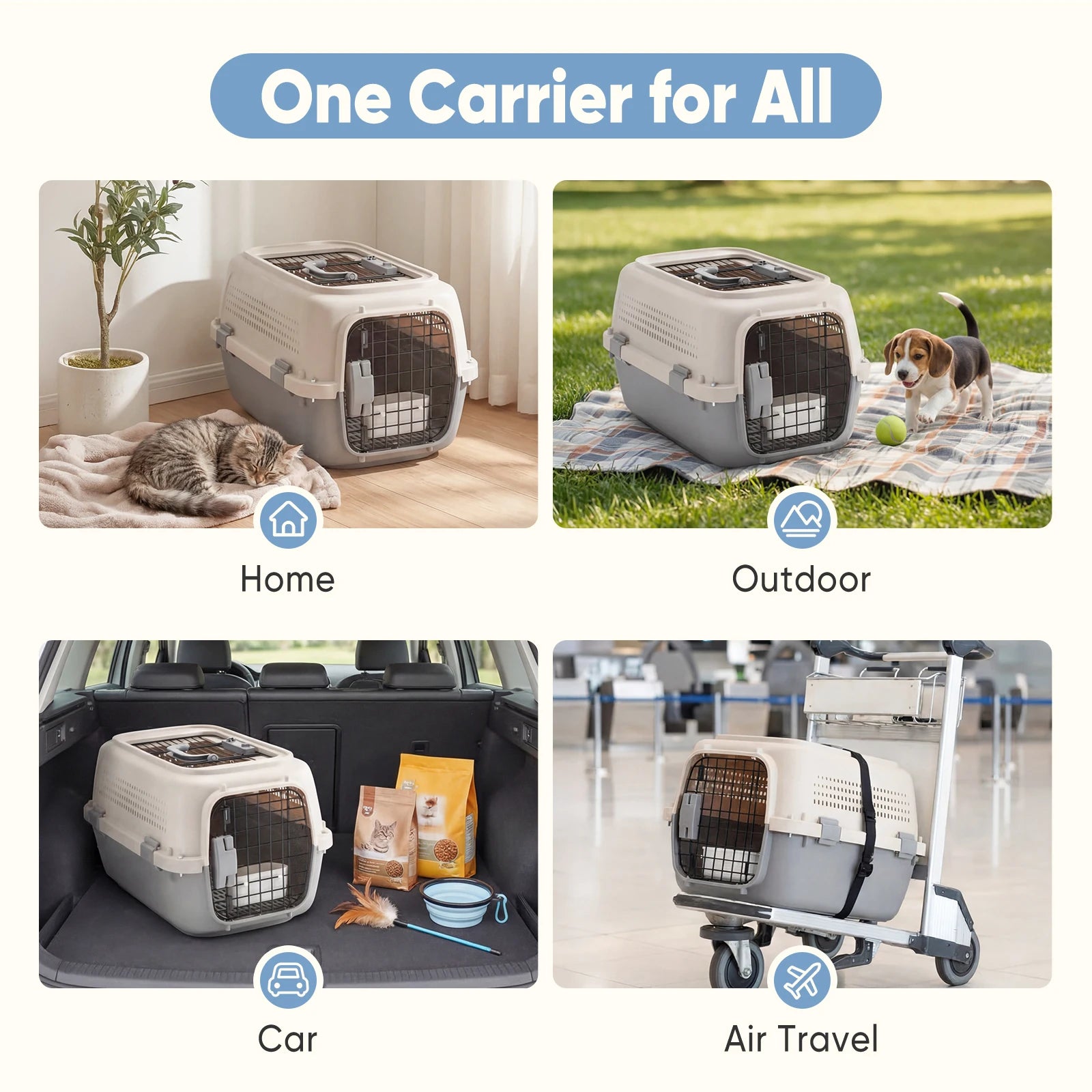 JHK 23 Inch Pet Carrier for Small Pets