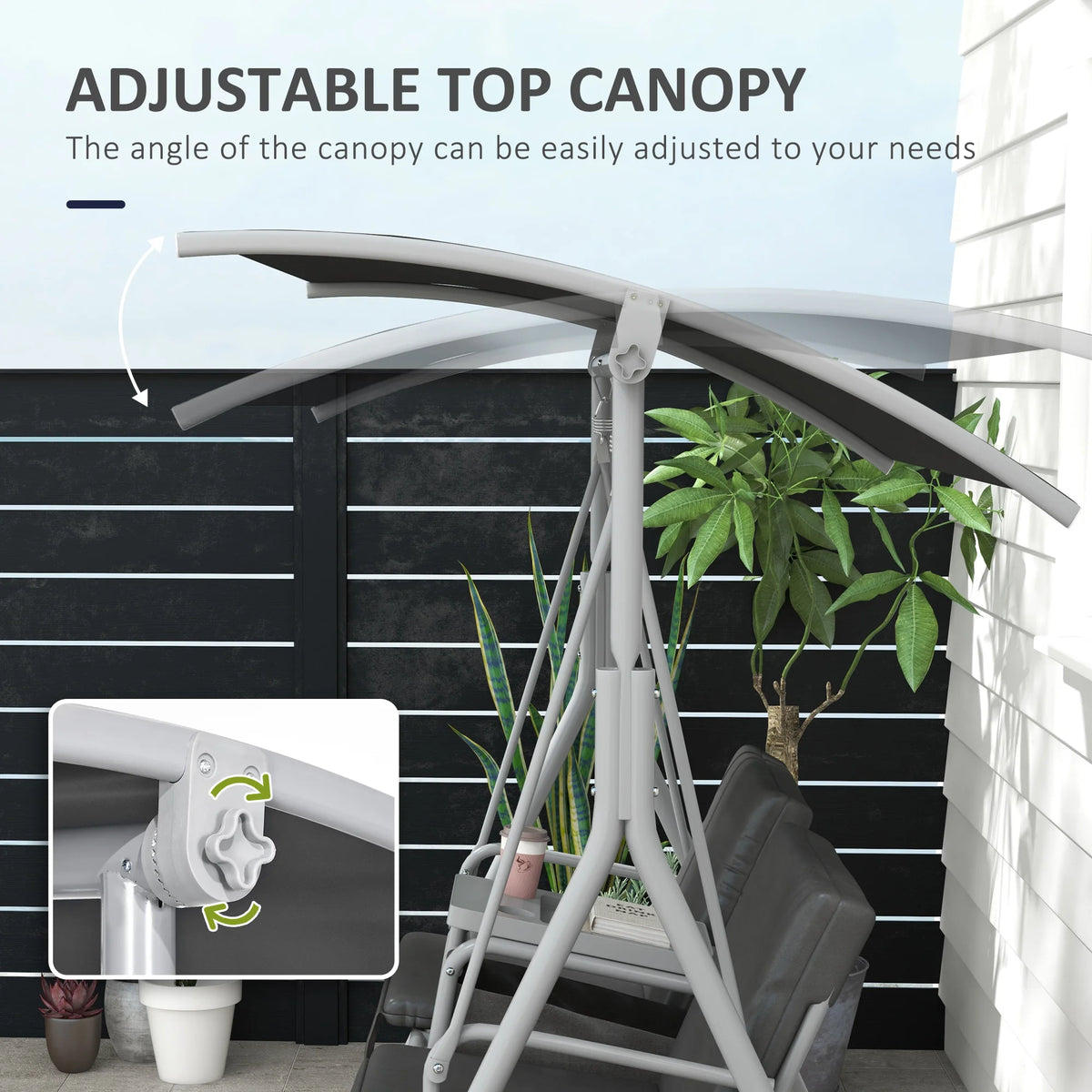 Outdoor 2-Person Hanging Swing Chair