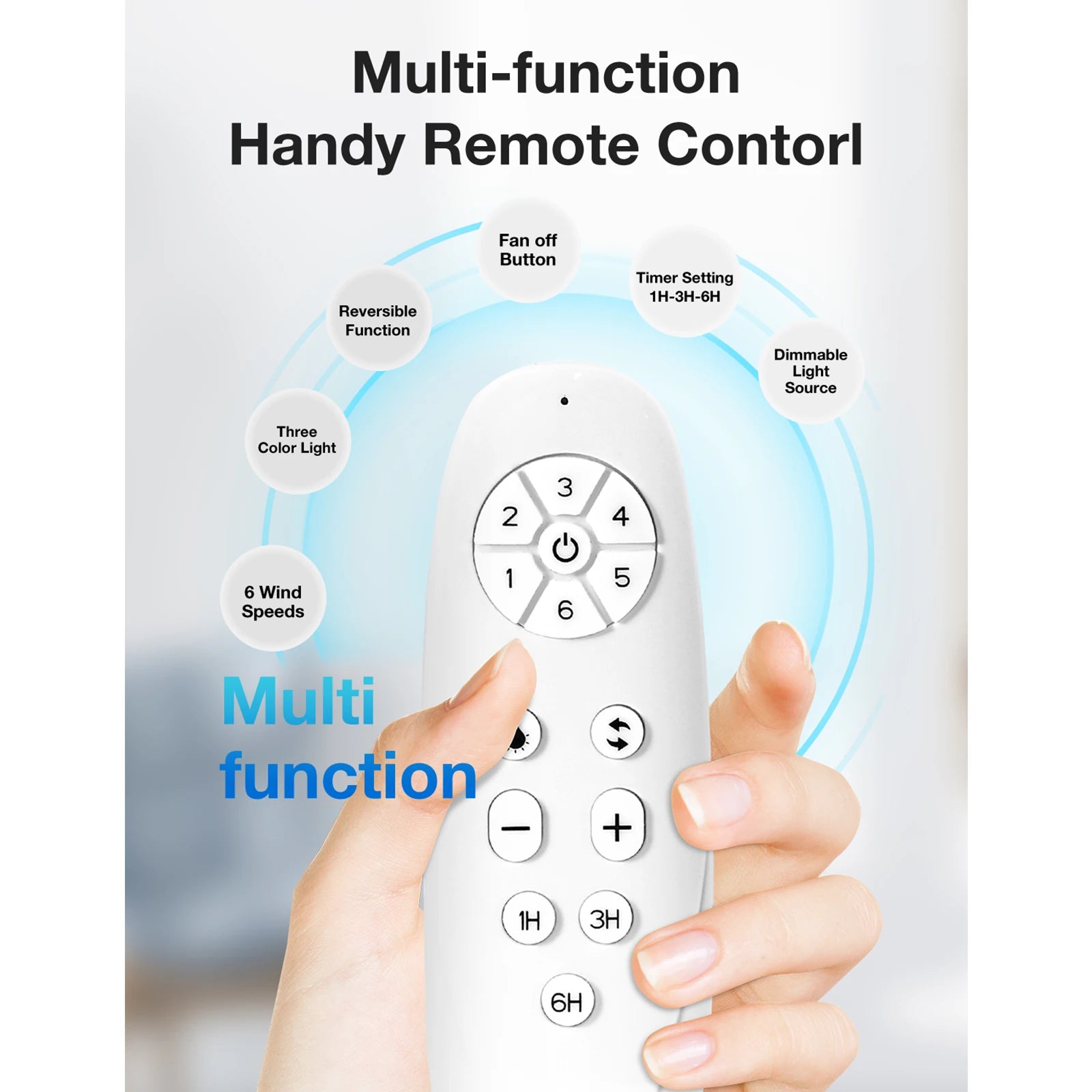 Modern Ceiling Fan with LED Lights and Remote Control