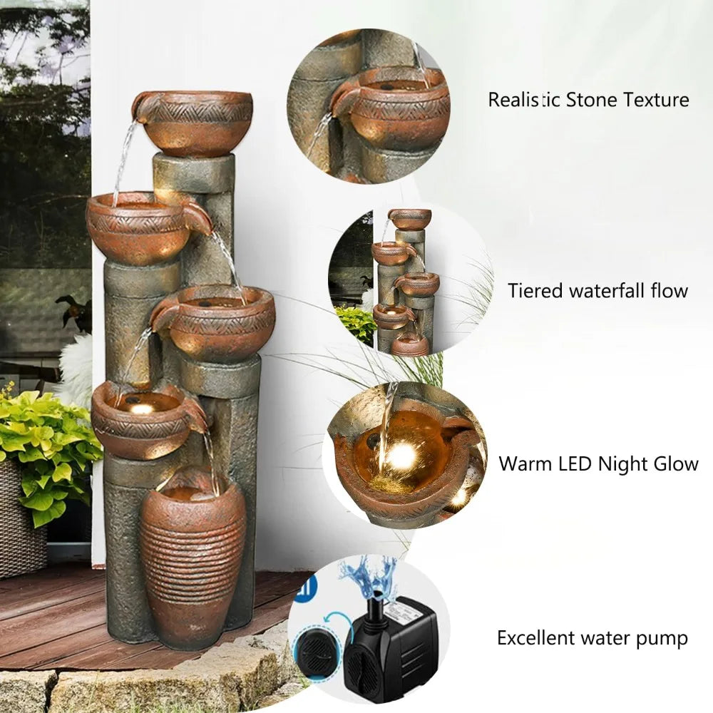 5 -Tier Outdoor Water Fountain