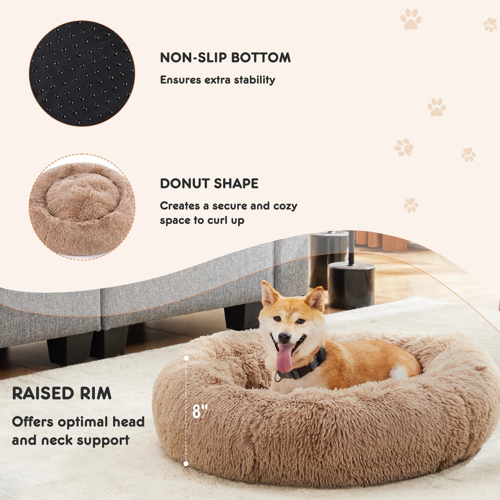 JHK Washable Calming Pet Bed