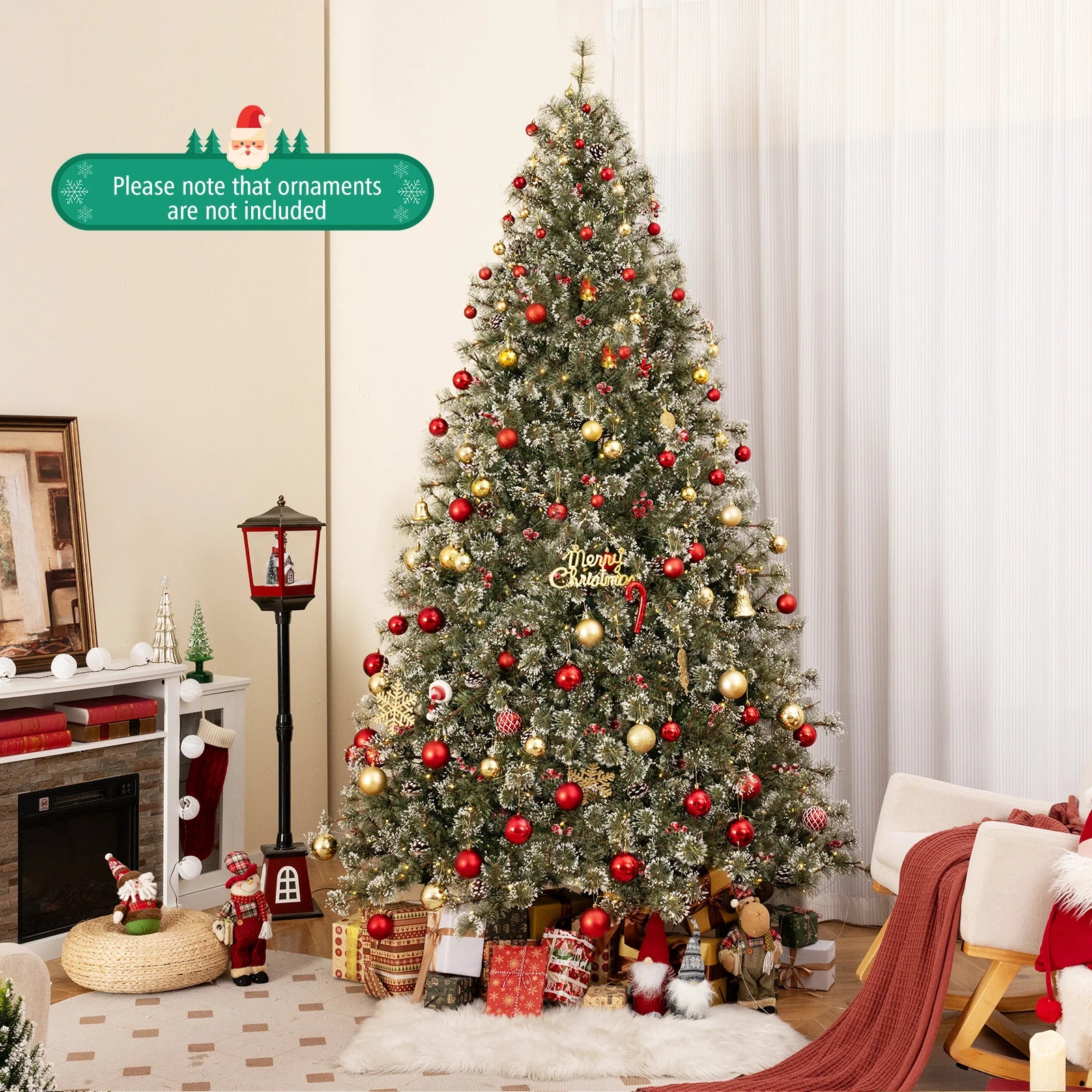 6, 7. 5 and 9 FT Pre-lit Artificial Christmas Tree