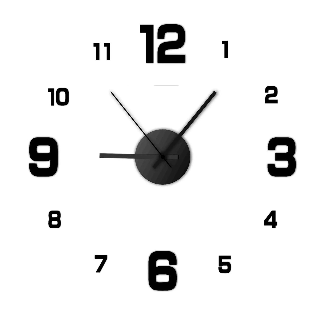 Creative Frameless DIY Silent Wall Clock