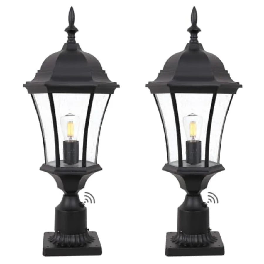 Outdoor Lantern Post Light Set