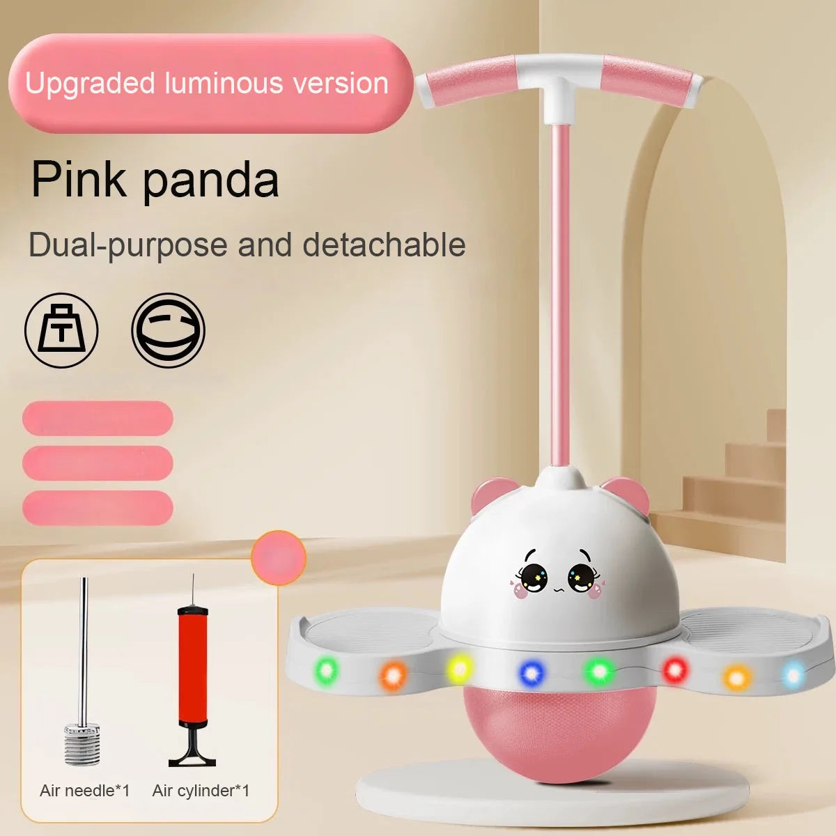 LED Illuminated Fun Balance and Coordination Bouncing Ball