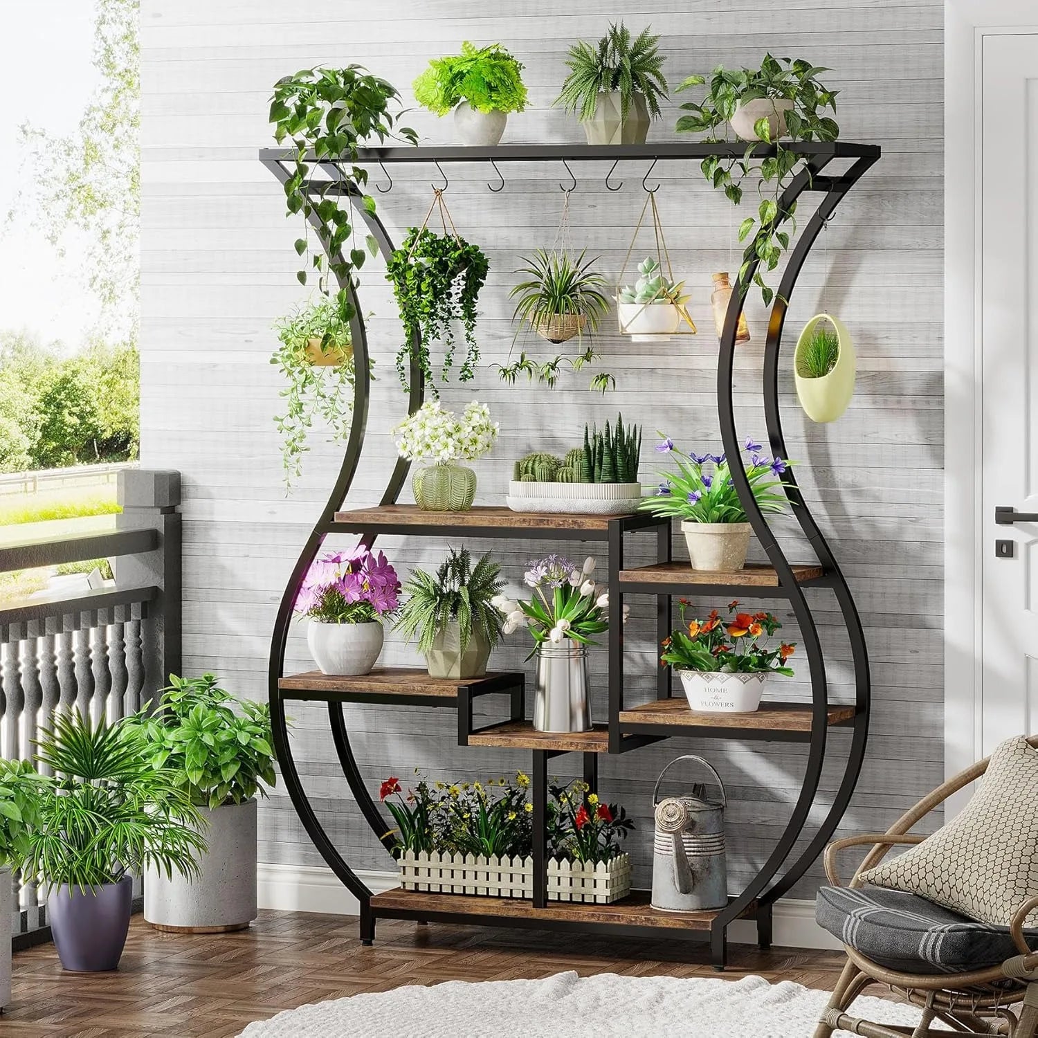 LITTLE TREE 70.9 Inch 6-Tier Vase Shape Plant Stand