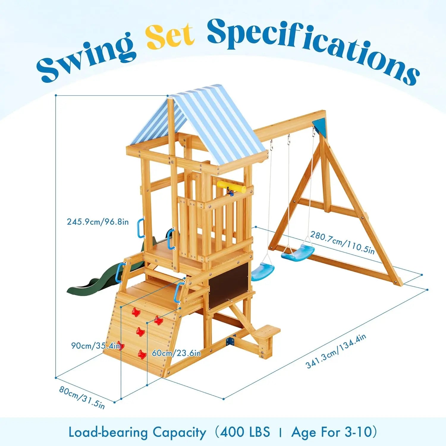 Robotime Robud Wooden Swing Set