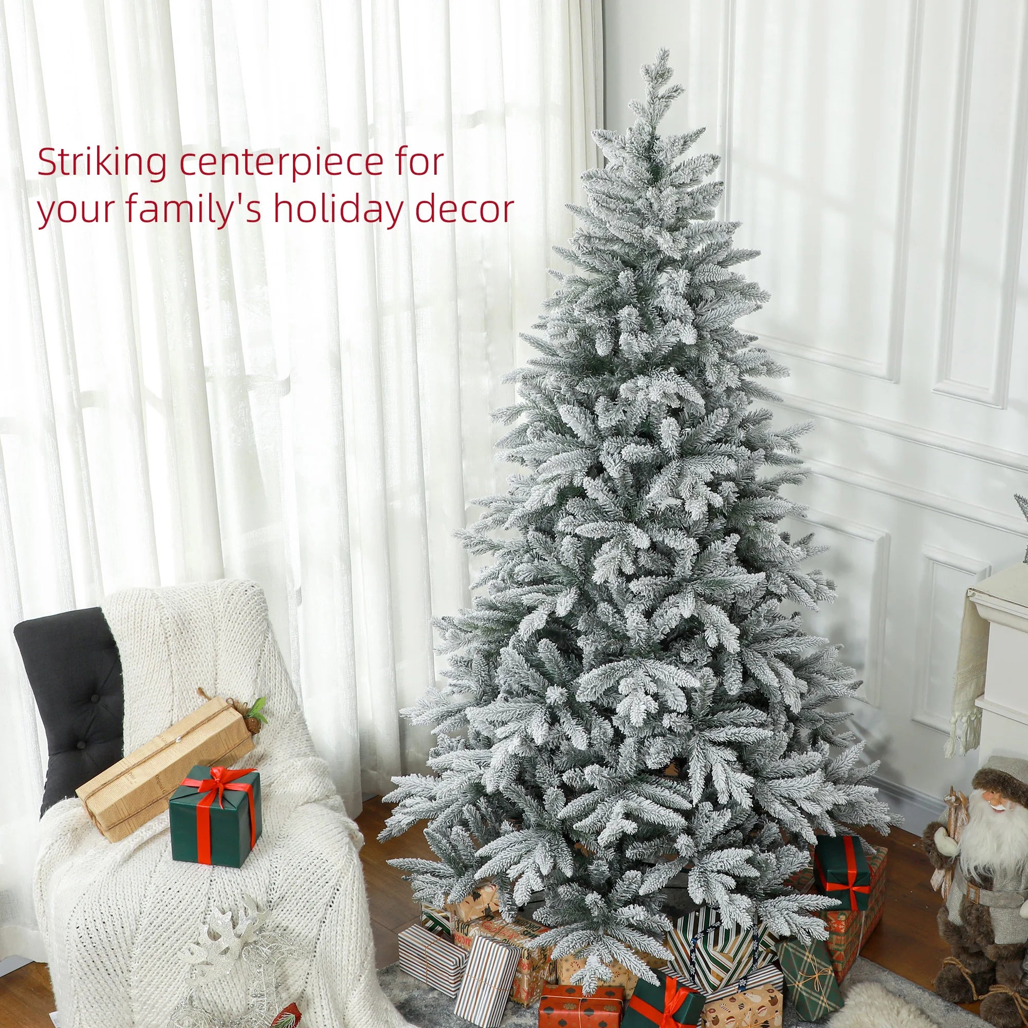 7 Foot Snow Flocked Christmas Tree