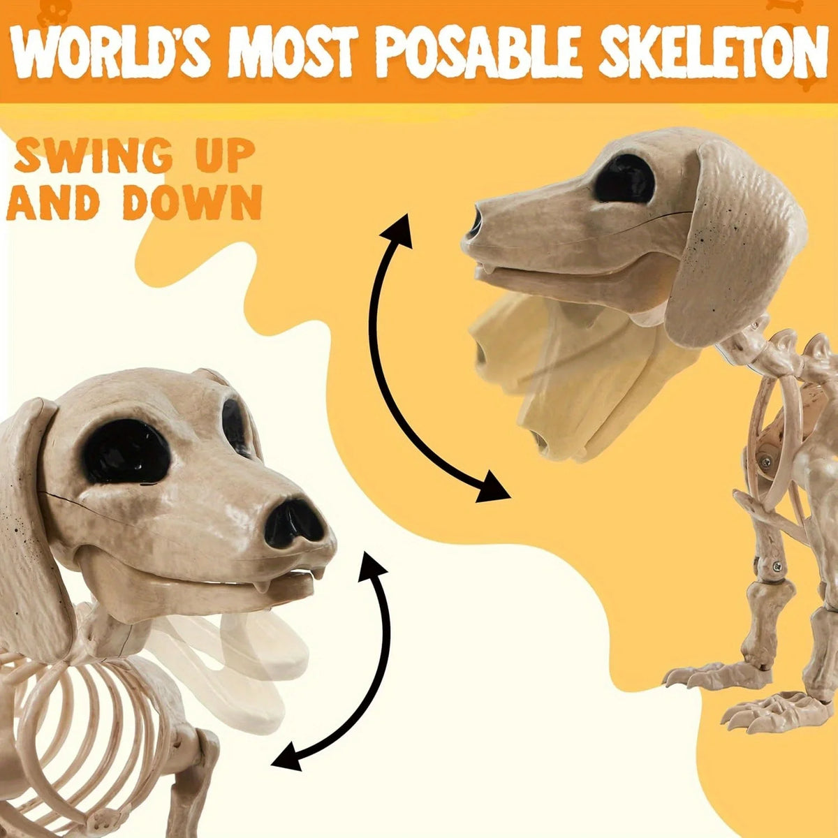 Halloween 24" Posable Wiener Dog Skeleton
