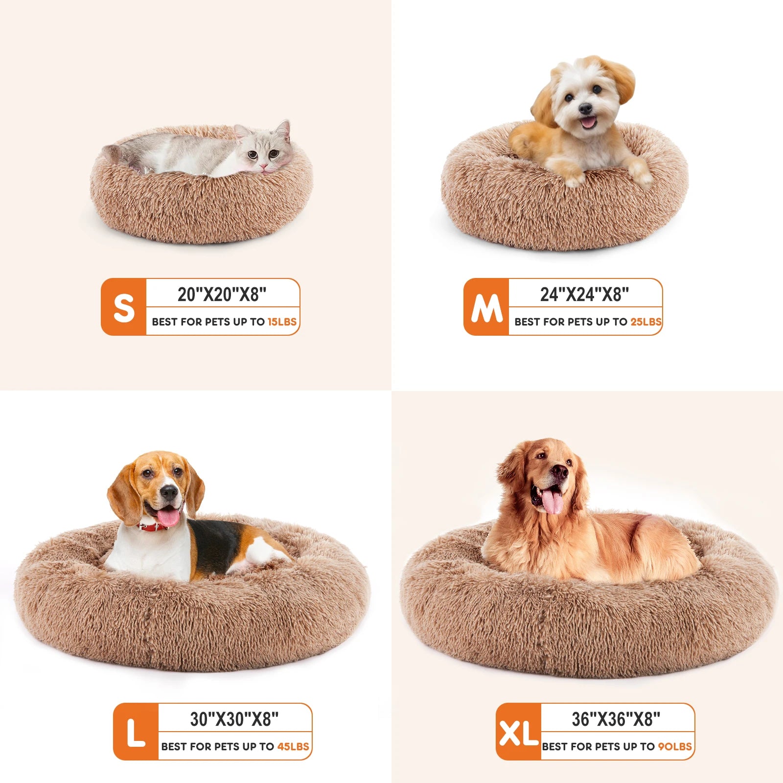 JHK Washable Calming Pet Bed