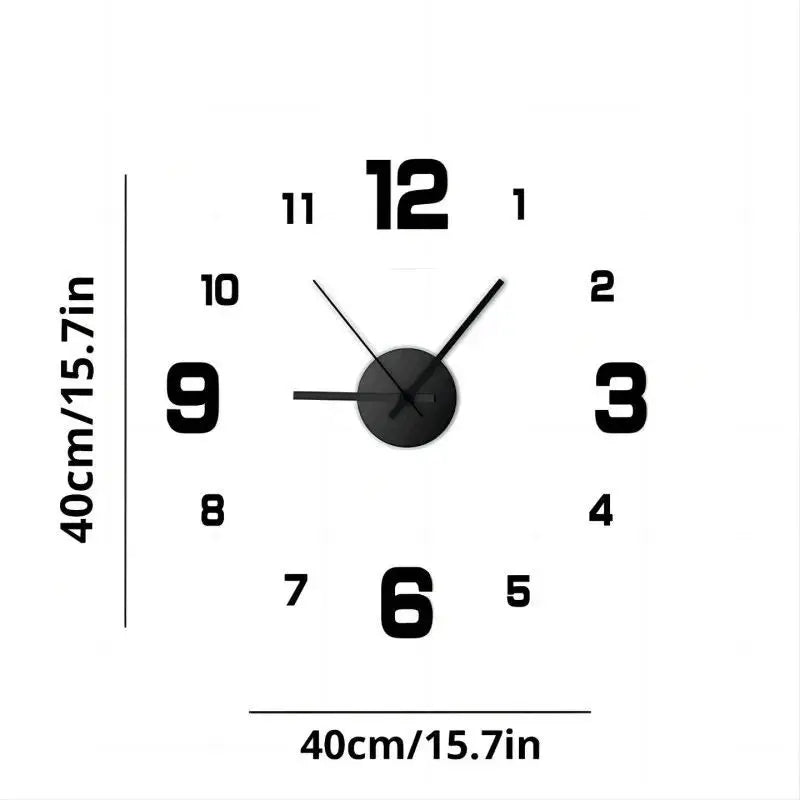 Creative Frameless DIY Silent Wall Clock