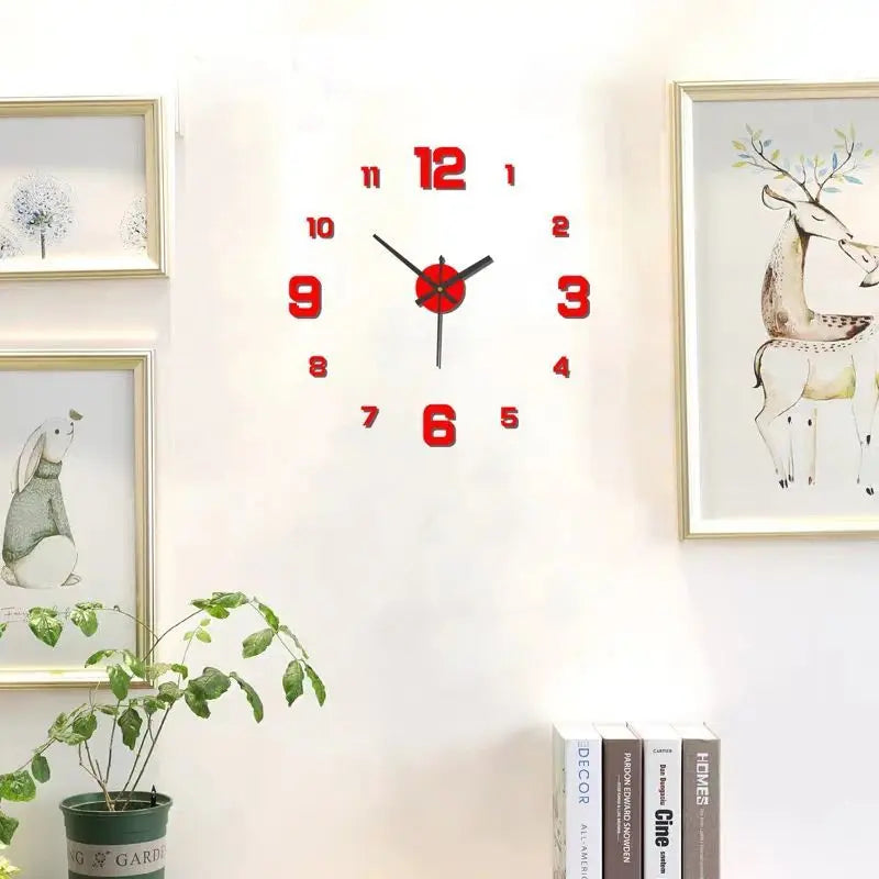 Creative Frameless DIY Silent Wall Clock