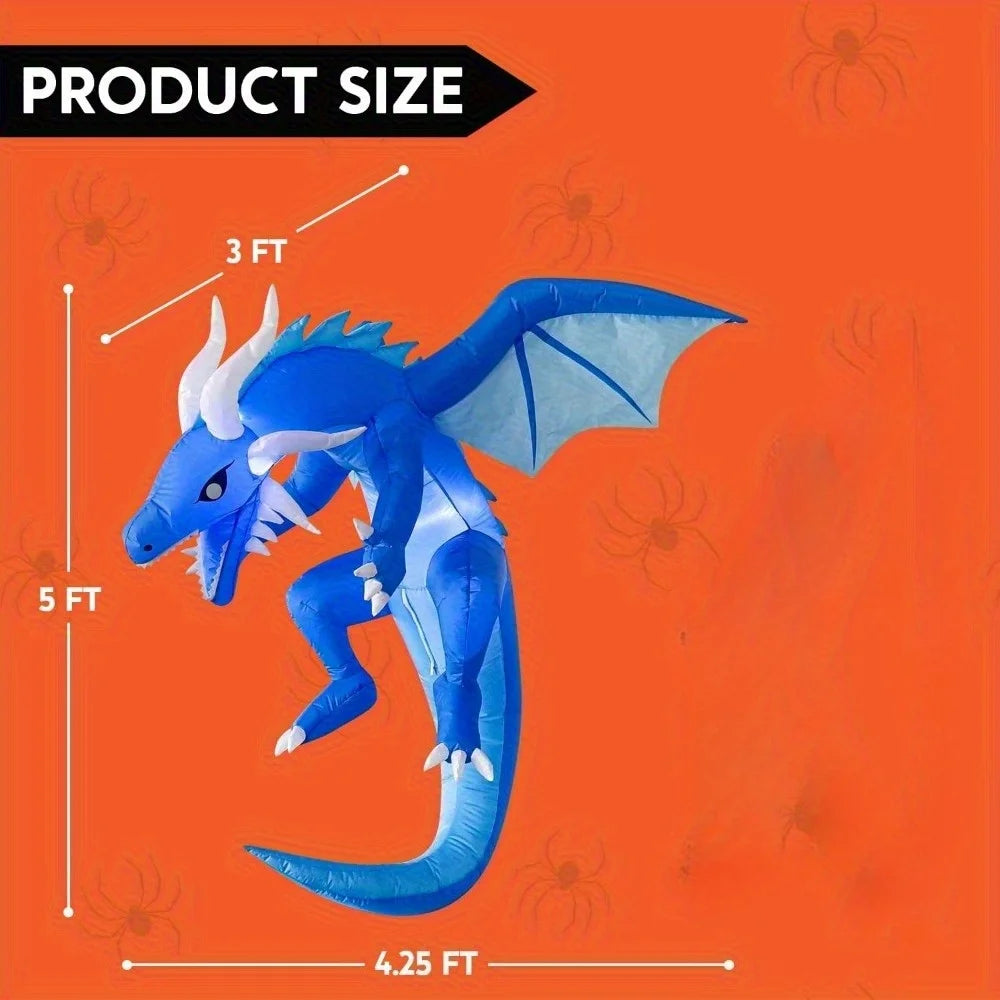 5 Foot Halloween Hanging Ice Dragon Inflatable