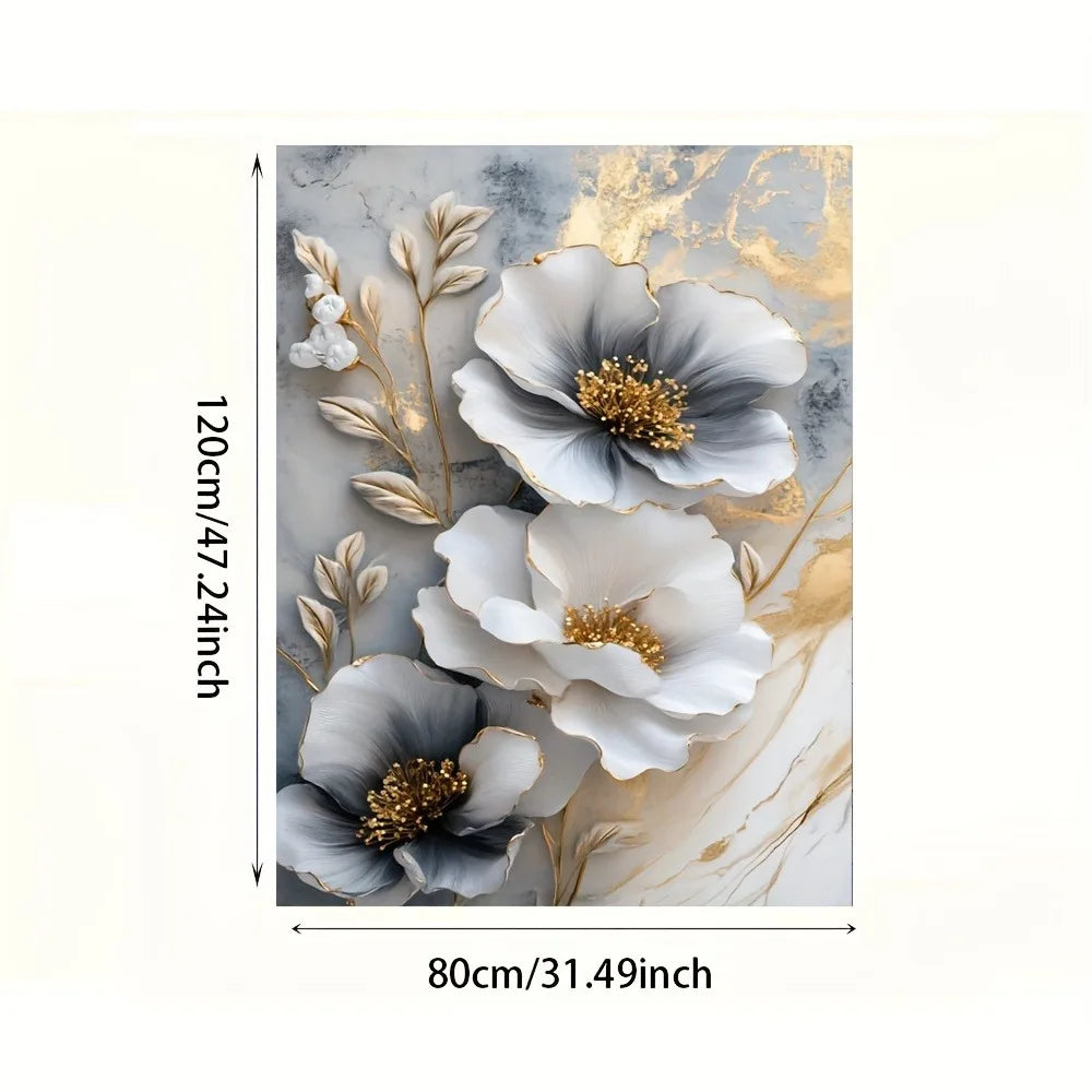 Modern Luxury Floral Mural Wall Art