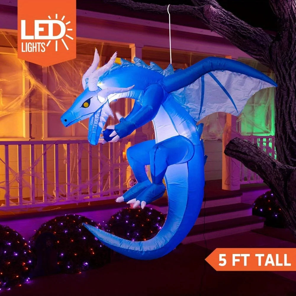 5 Foot Halloween Hanging Ice Dragon Inflatable