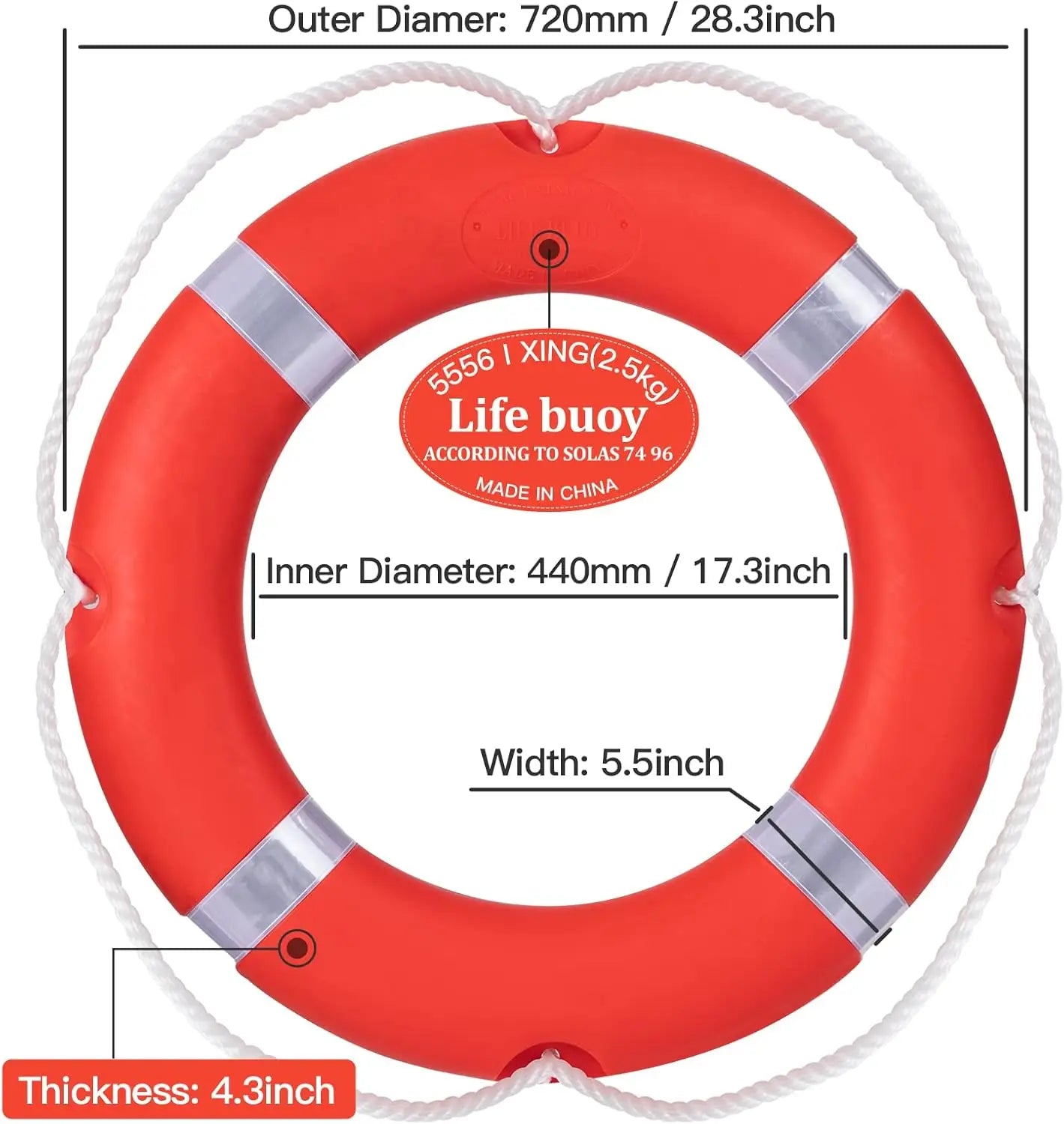 Boat Safety Throw Ring Set