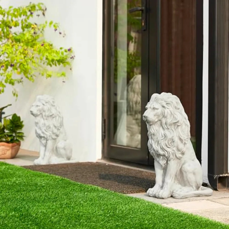 Sitting Lion Outdoor Garden Statue