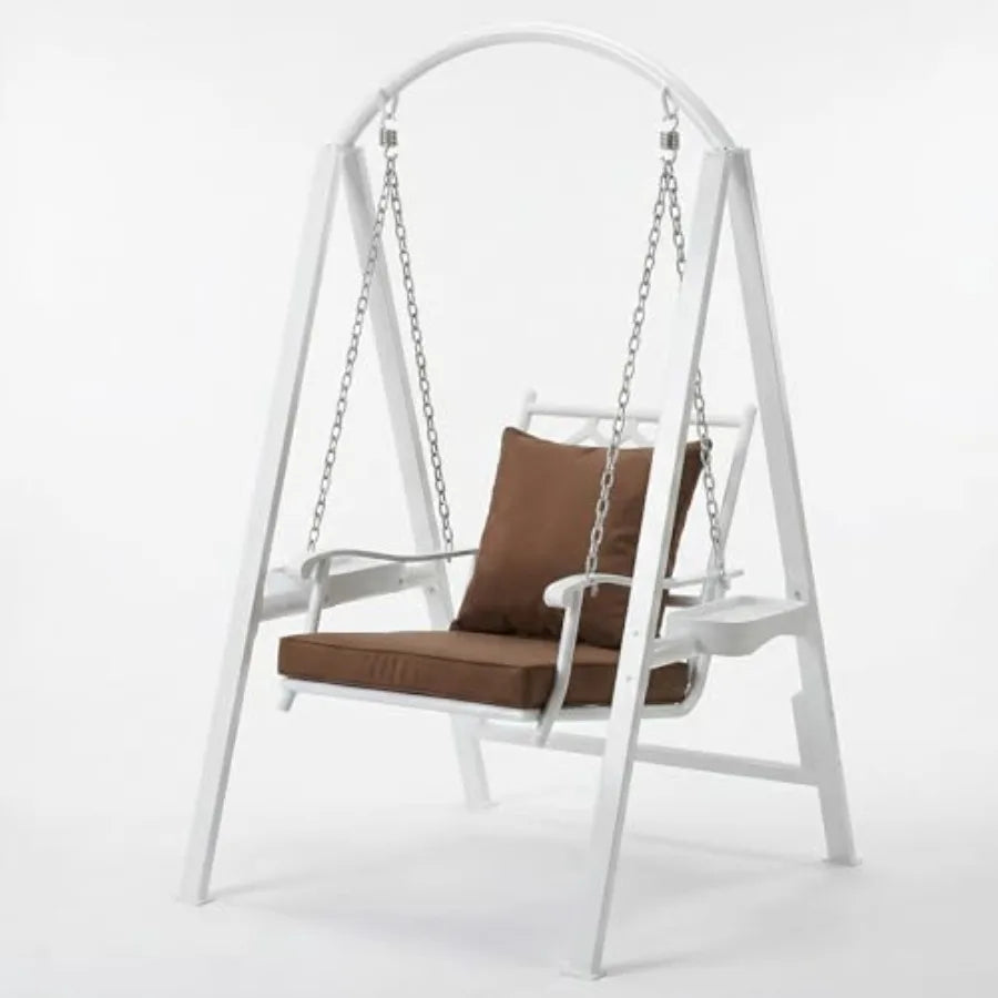 Outdoor Porch Swing with Heavy Duty Metal Frame