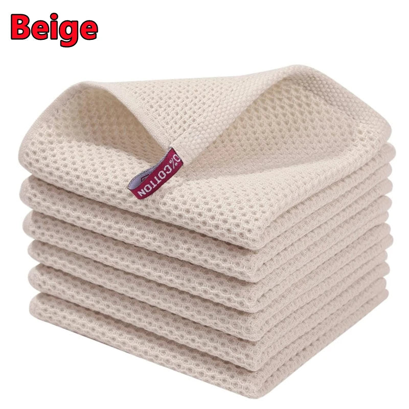 100% Ultra Soft Waffle Weave Cotton Kitchen Towels