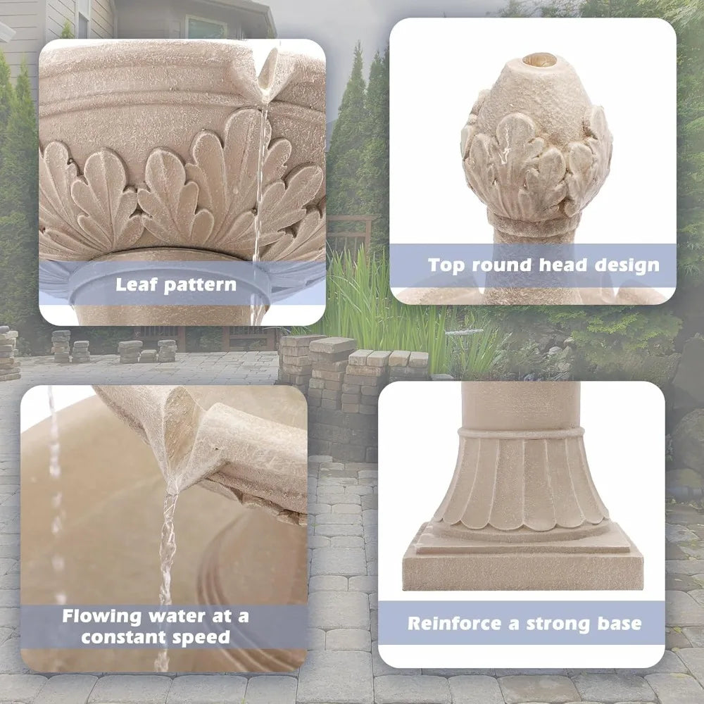 48.4 Inch Italian Inspired Outdoor Garden Waterfall