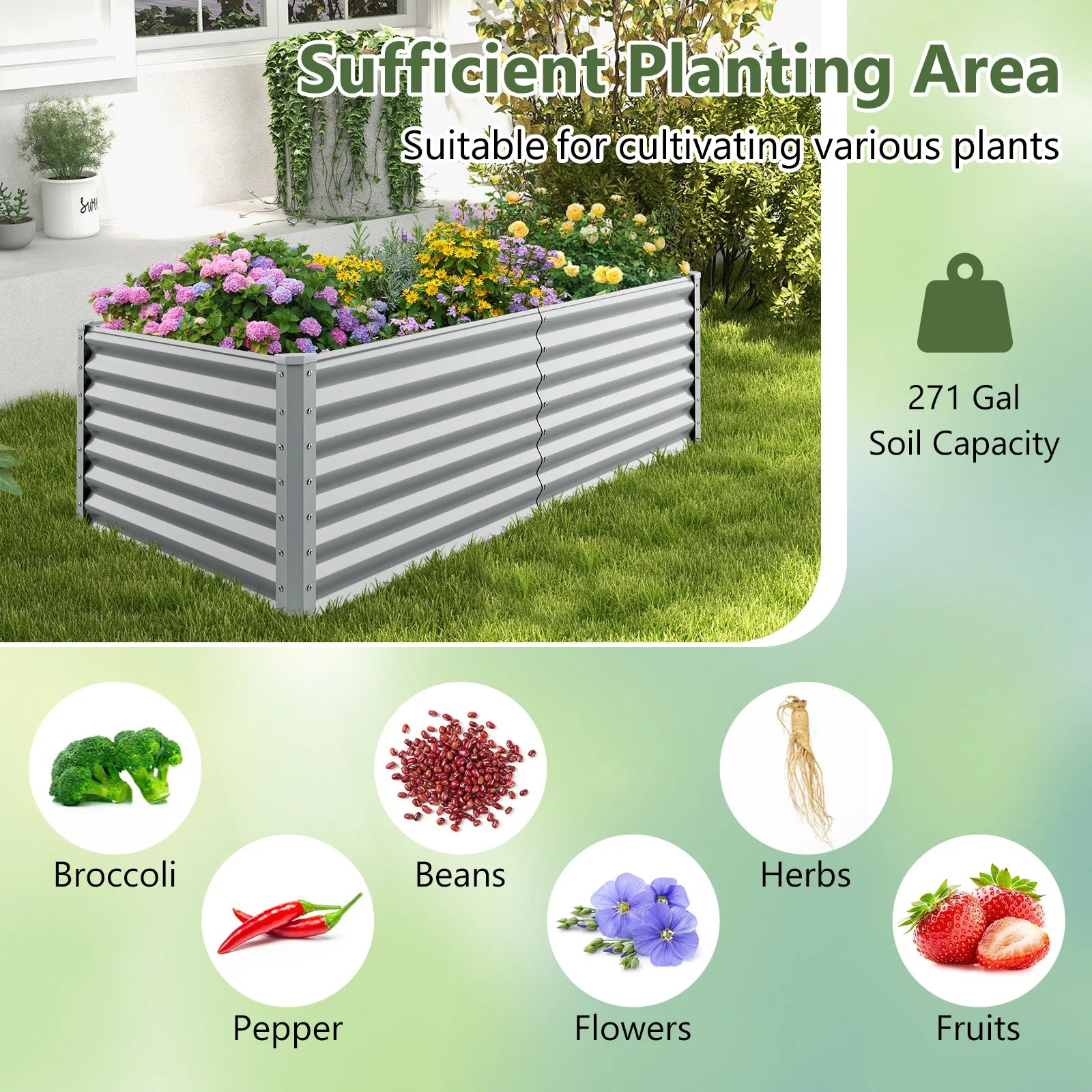 Raised Large Vegetable Garden Planter