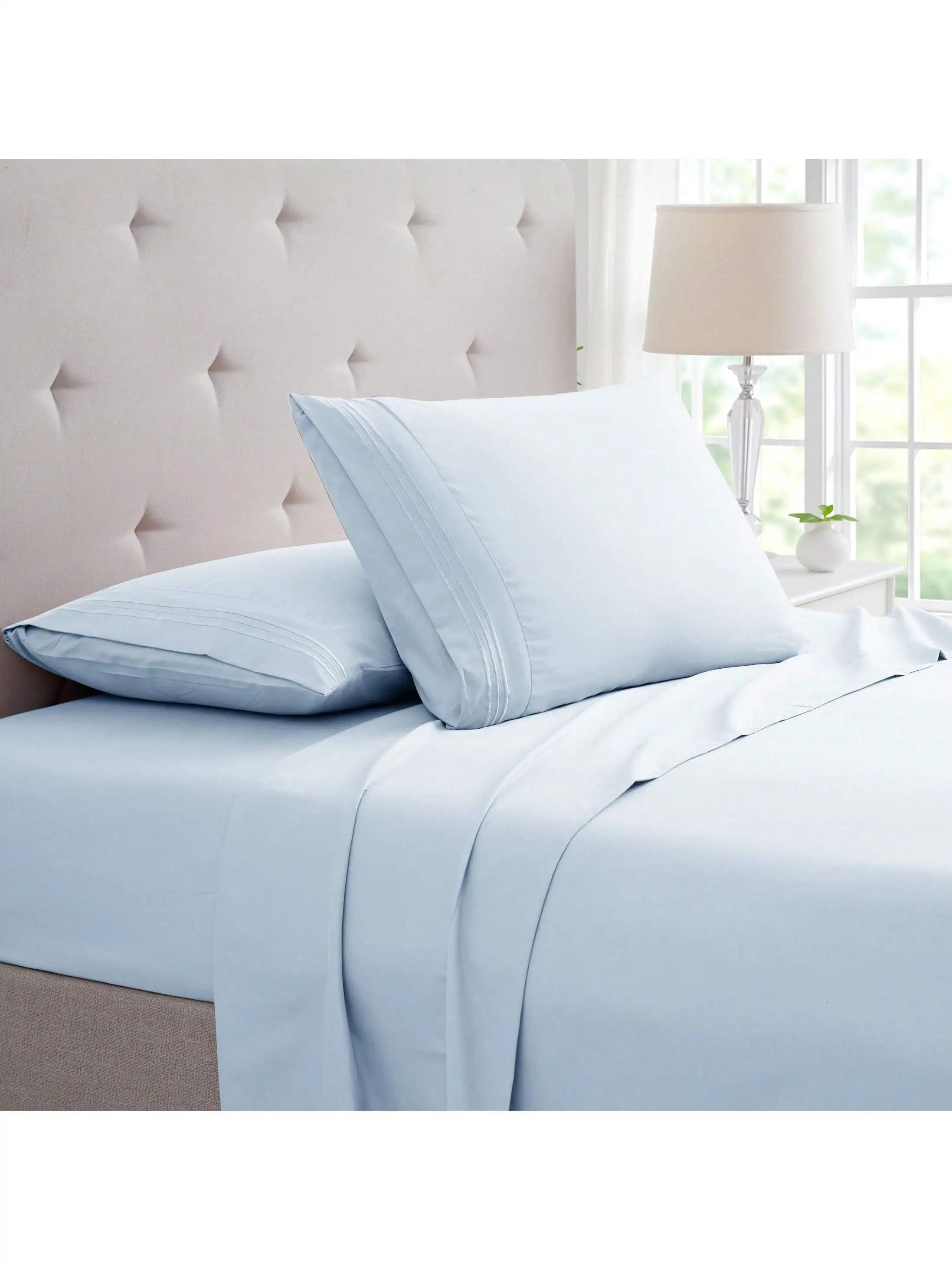 Bamboo 4 Piece Luxury 3 Embroidered Sheet Set