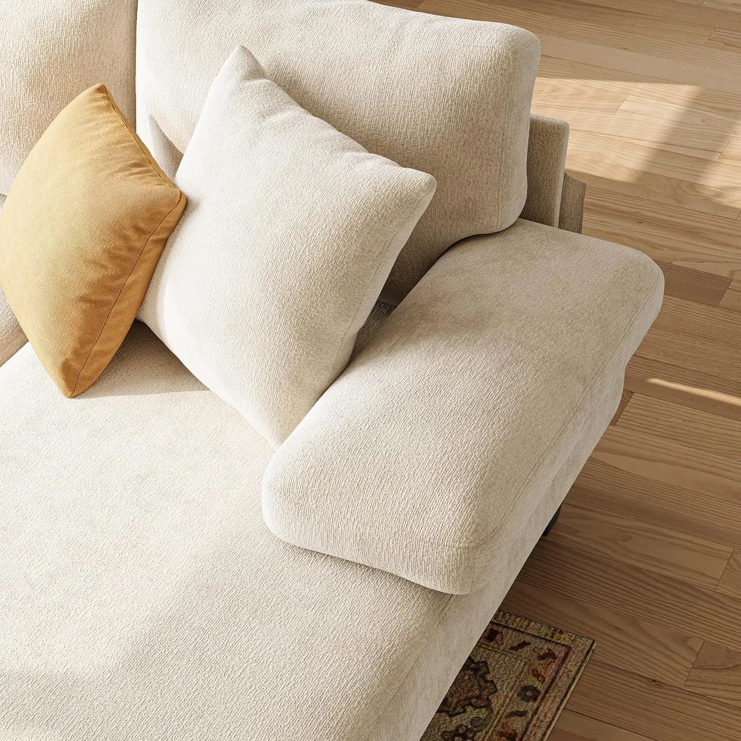 112 Inch Sleeper Sofa with Pull Out Couch Bed