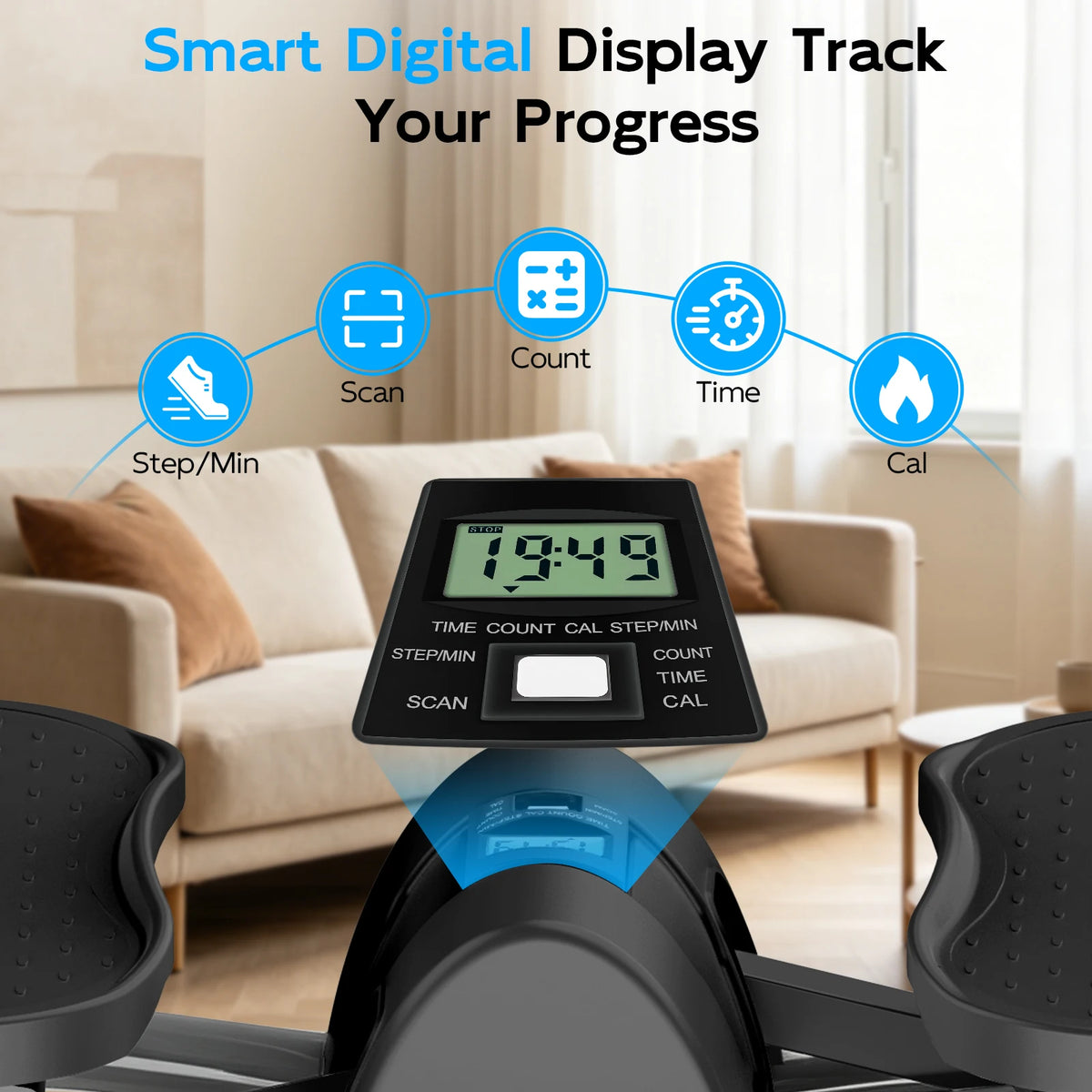 Intelligent Exercise Swing Stepper Machine with Digital Display