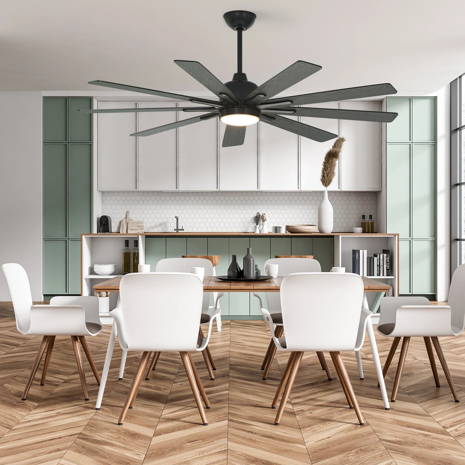 Modern Ceiling Fan with LED Lights and Remote Control