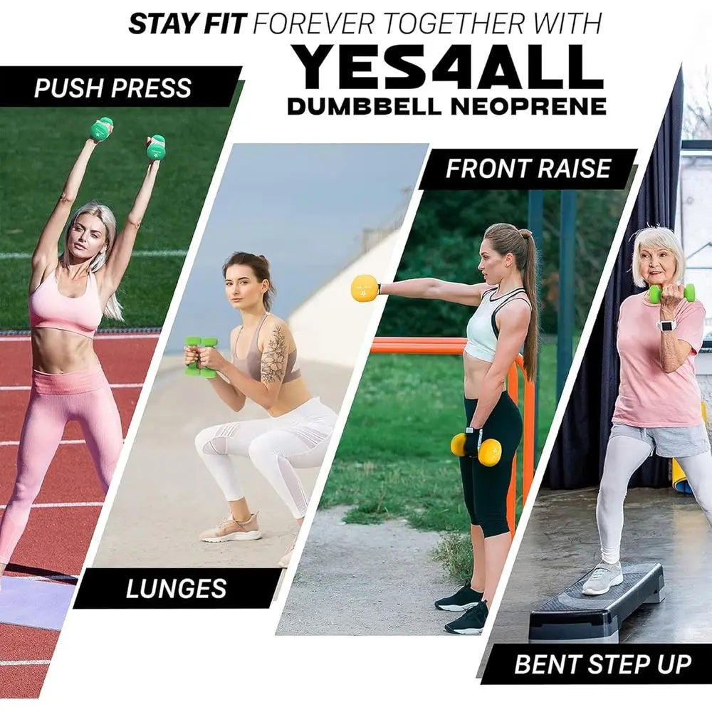 Hexagon Neoprene Coated Dumbbell Set