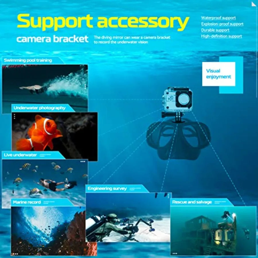 Nearsighted Anti-Fog Snorkel Gear Set with Dry-Stop Valve