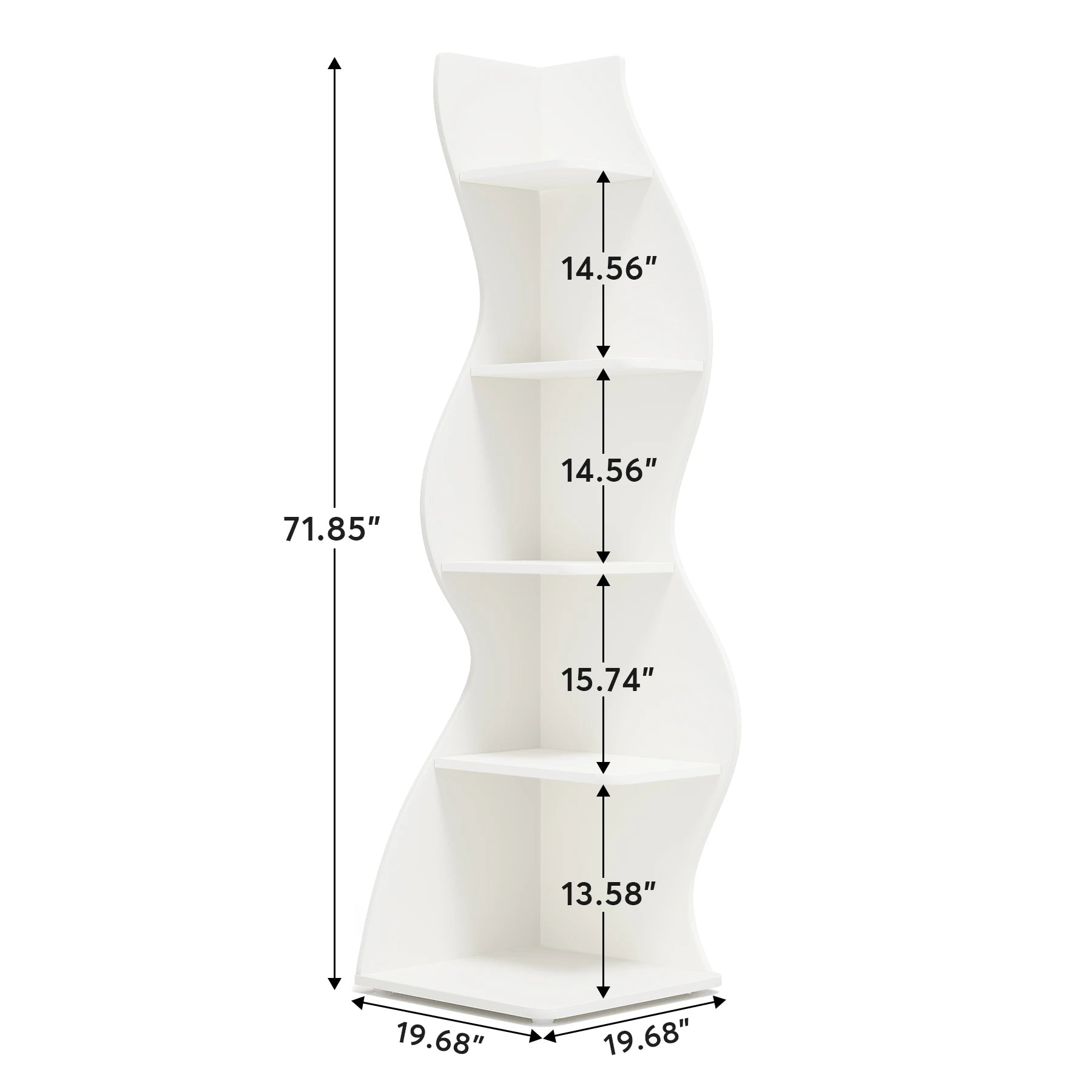 Tribesigns Modern 5-Tier Corner Shelf