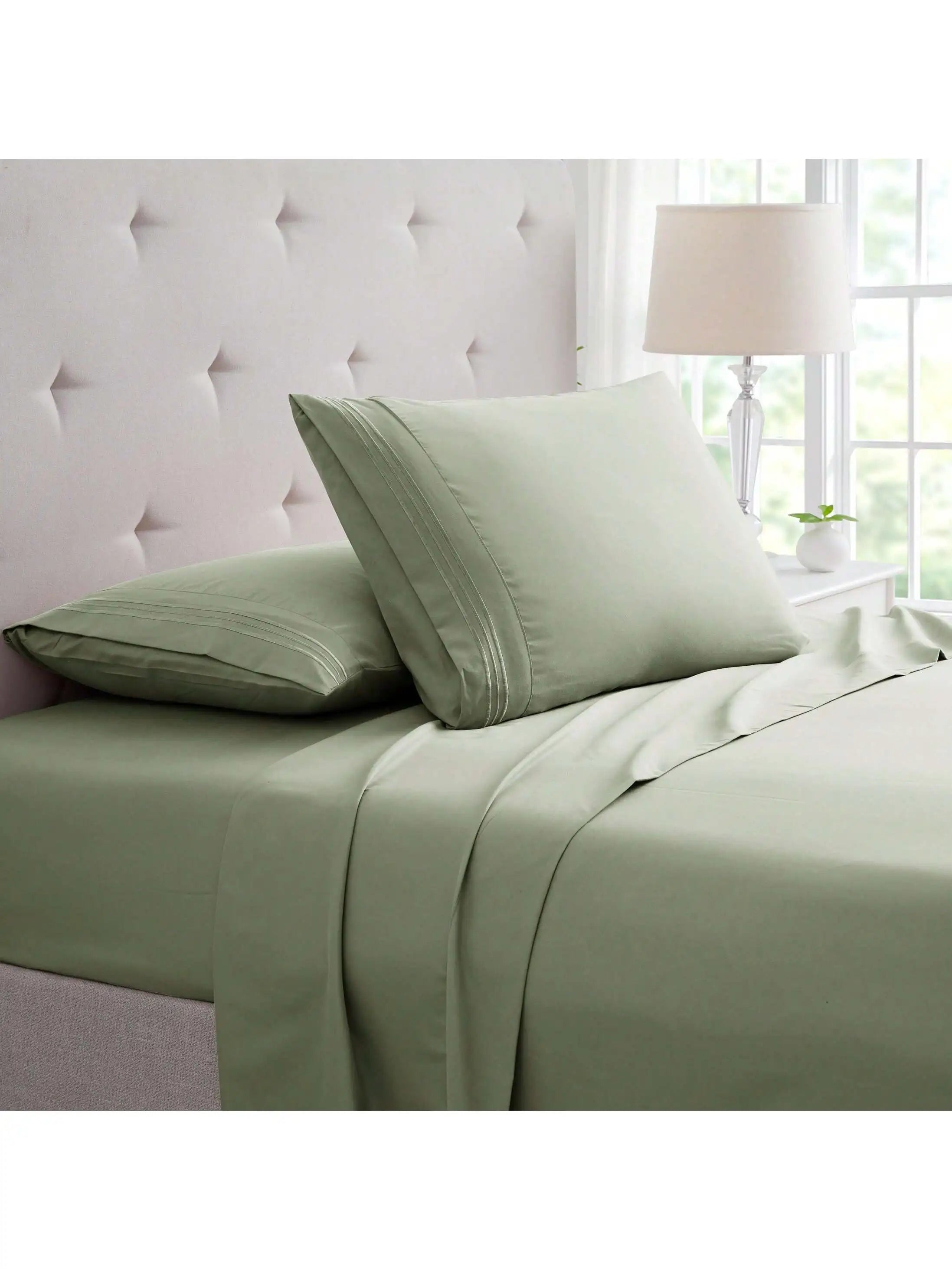 Bamboo 4 Piece Luxury 3 Embroidered Sheet Set