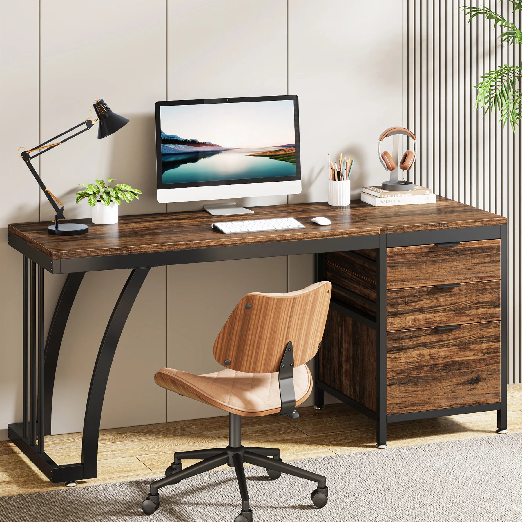 Tribesigns Computer Desk with 3 Drawers Available in 3 Colors