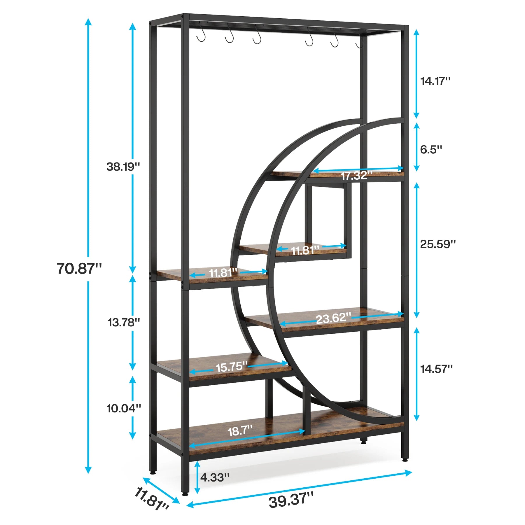 LITTLE TREE 70.9 Inch 7 Tier Indoor Plant Stand