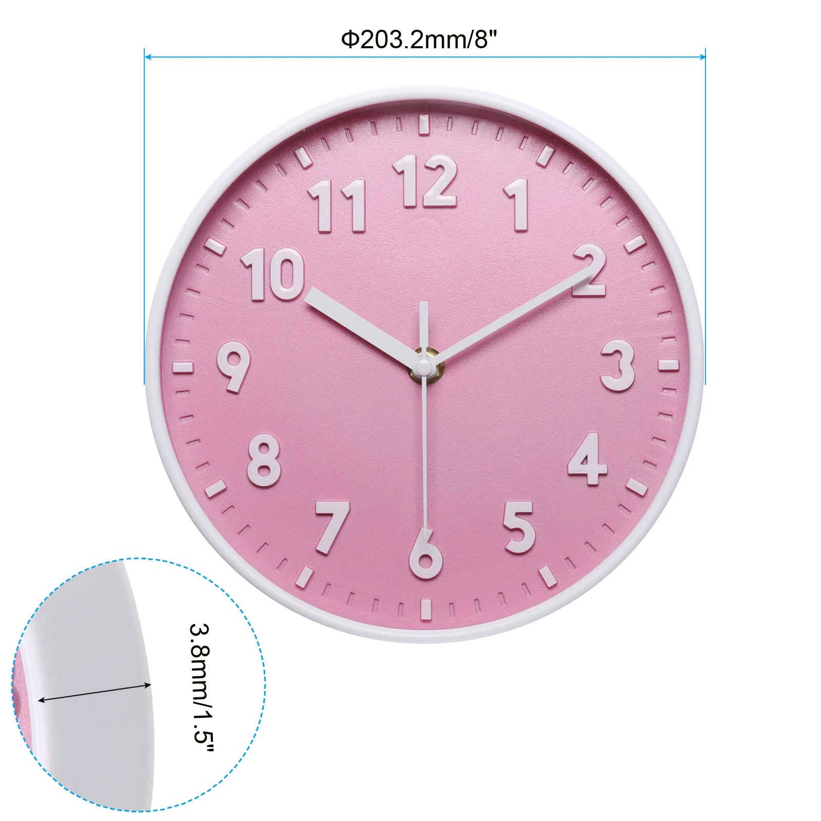 3D Number Quartz Silent Non-Ticking Wall Clock